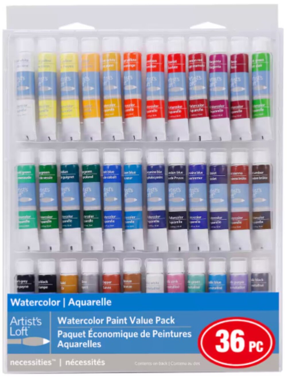 Artist's Loft Watercolor Paint Value Pack - 36 Colors